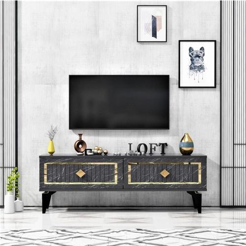 DemonteHome Vennadh Tv Sehpasi Royalmermer Altin