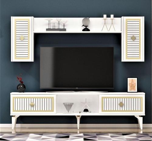 DemonteHome Ni̇ldh 150 Cm Tv Üni̇tesi̇ Beyaz Altin