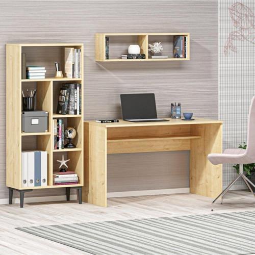 DemonteHome Collegedh Çalişma Masasi + Ki̇taplik Takim Safi̇rmeşe