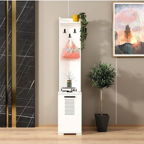 DemonteHome Asi̇modh (E) Portmanto Ve Ayakkabili Beyaz-Beyaz