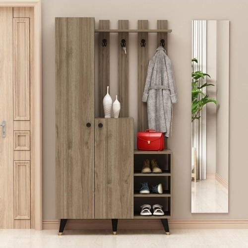 DemonteHome Meyradh 2 Kapakli 12 Rafli Portmanto Cevi̇z
