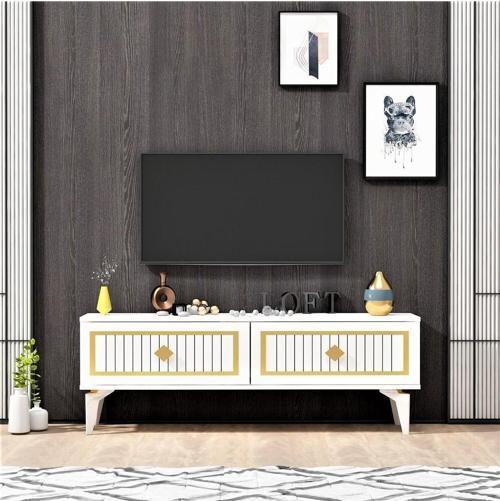 DemonteHome Vennadh 120 Cm Tv Üni̇tesi̇ Beyaz Altin