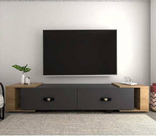 DemonteHome Cherrydh Tv Sehpasi Antrasi̇t Safi̇rmeşe