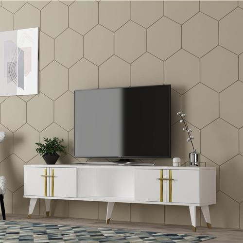 DemonteHome Aseldh Tv Sehpasi (Alt Modül) Beyaz-Altin