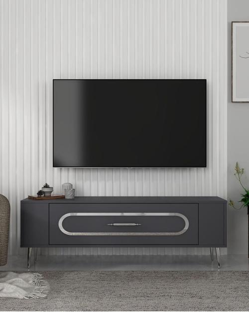 DemonteHome Retrop3Dh Tv Sehpasi Antrasi̇t Gümüş