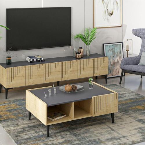 DemonteHome Artemi̇sdh Orta Sehpa Safi̇rmeşe Antrasi̇t