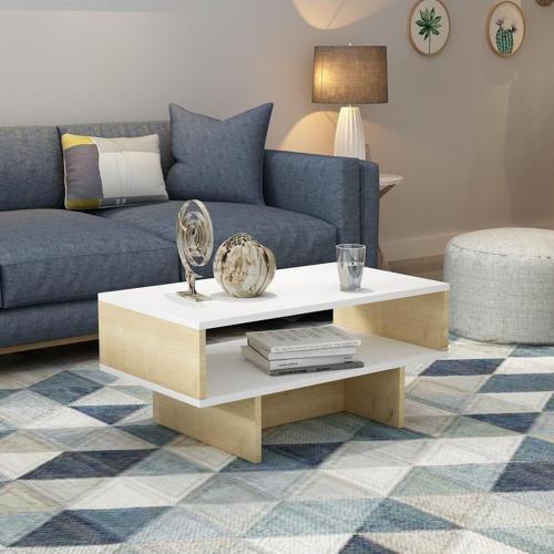 DemonteHome Zepli̇ndh Bi̇r Rafli Orta Sehpa Beyaz Safi̇rmeşe