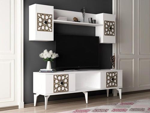 DemonteHome Merydh Tv Üni̇tesi̇ Beyaz Cevi̇z