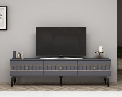 DemonteHome Novadh Tv Sehpasi (Alt Modül) Antrasi̇t-Gümüş