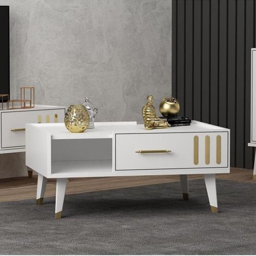 DemonteHome Junesdh 90 Cm Orta Sehpa Beyaz