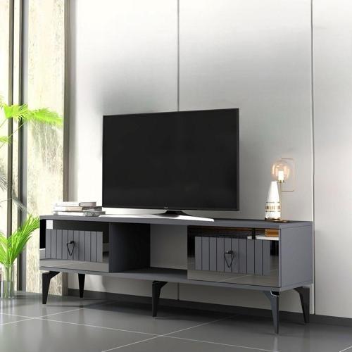 Lindadh Tv Sehpası (Alt Modül) Antrasit Gümüş