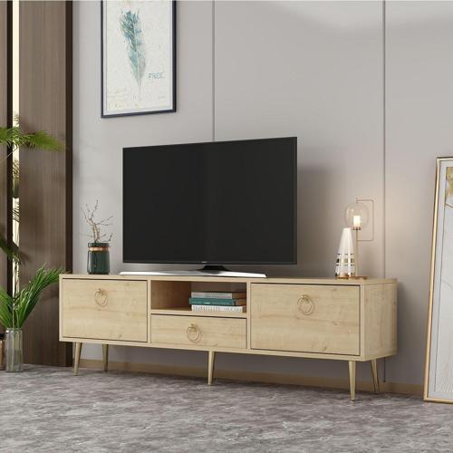 DemonteHome Dropdh Tv Sehpasi Safi̇rmeşe Altin