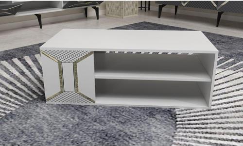 DemonteHome Yumedi̇dh Orta Sehpa Beyaz-Altin