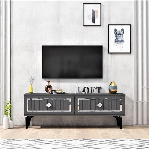 DemonteHome Vennadh 120 Cm Tv Üni̇tesi̇ Antrasi̇t Gümüş