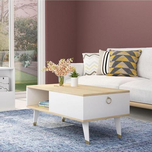 DemonteHome Deluxdh Orta Sehpa Safi̇rmeşe Beyaz