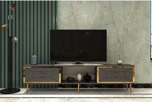 DemonteHome Arnodh Tv Sehpasi Antrasi̇T Altin