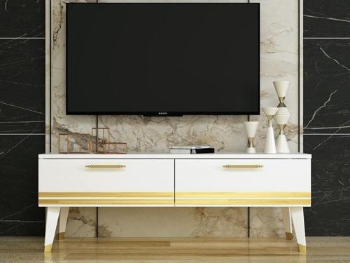 DemonteHome Lacodh 2 Kapakli Tv Sehpasi Beyaz