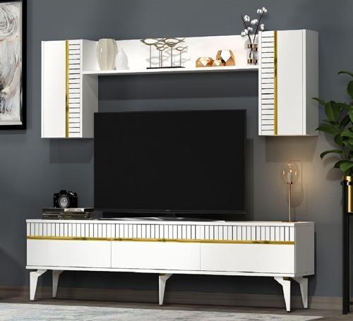 DemonteHome Defnedh 180 Cm Tv Üni̇tesi̇ Beyaz Altin