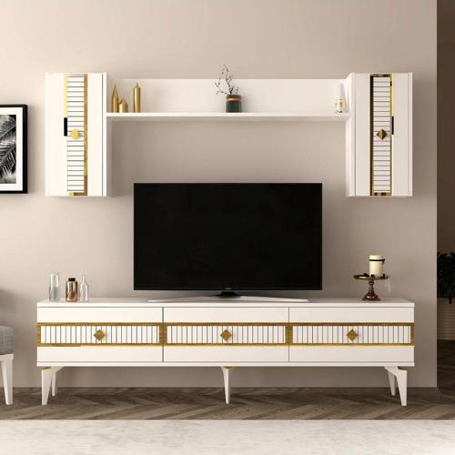 DemonteHome Noradh Tv Üni̇tesi̇ Takimi Beyaz-Altin