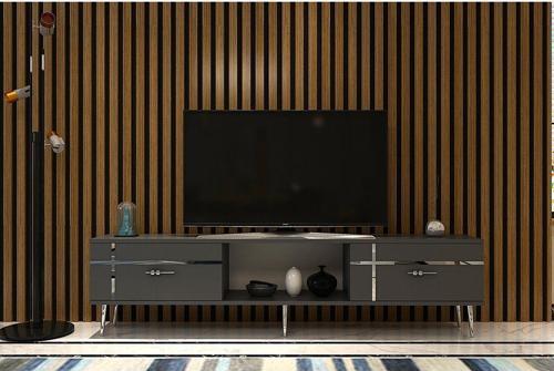DemonteHome Li̇Nedh Tv Sehpasi Antrasi̇T Gümüş
