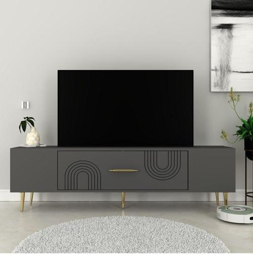 DemonteHome Dekol2Dh Tv Sehpasi Antrasi̇t Altin