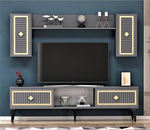 DemonteHome Ni̇ldh 150 Cm Tv Üni̇tesi̇ Antrasi̇t Altin