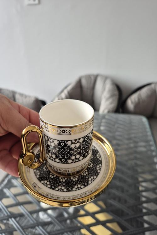 6 Kişilik Porselen Kahve Fincan Takımı