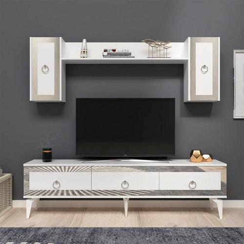 DemonteHome Ponnydh Tv Üni̇tesi̇ Beyaz Gümüş