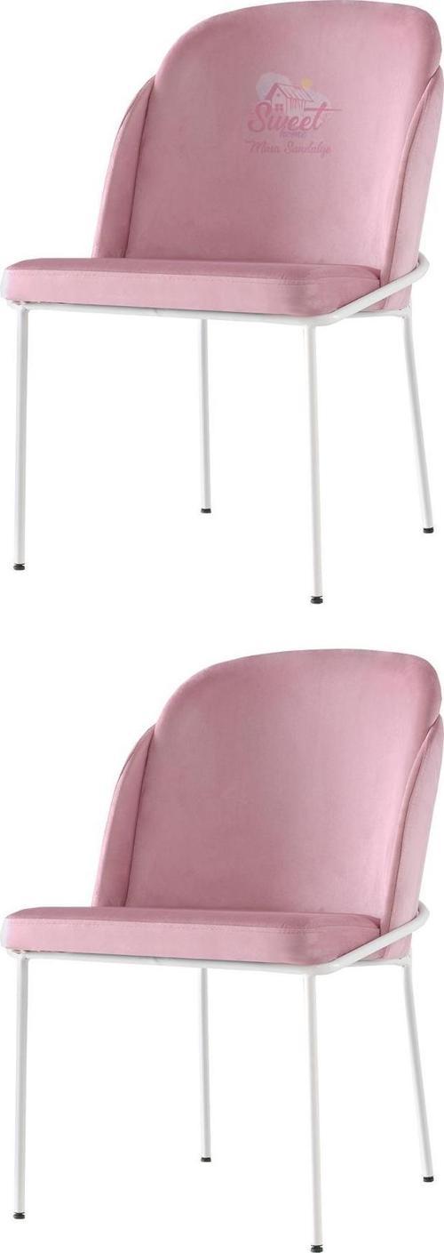 2 Adet Limon Sandalye Metal Beyaz Sandalye Mutfak Salon Yemek Odası Sandalyesi