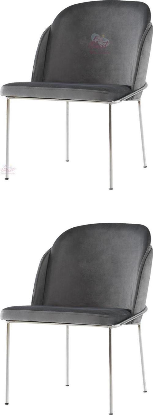 2 Adet Limon Sandalye Metal Krom Sandalye Mutfak Salon Yemek Odası Sandalyesi