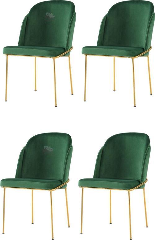 4 Adet Limon Sandalye Metal Gold Sandalye Mutfak Salon Yemek Odası Sandalyesi
