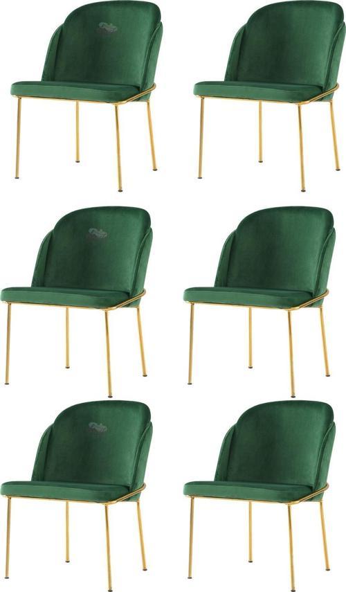 6 Adet Limon Sandalye Metal Gold Sandalye Mutfak Salon Yemek Odası Sandalyesi