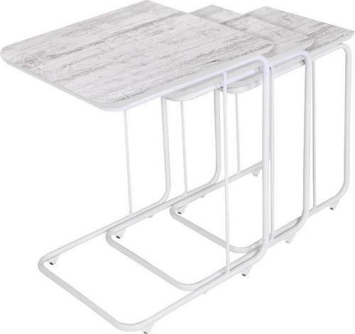 C Zigon Sehpa 3'Lü Takım Mdf Kristal
