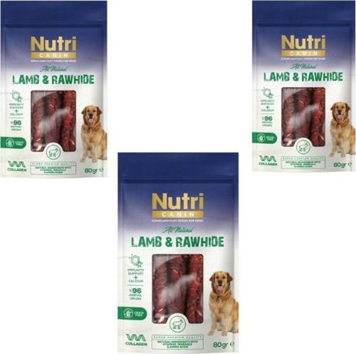 Rawhide Kuzu Eti Sarılı Kemik Köpek Ödülü 80 Gr x 3 Adet