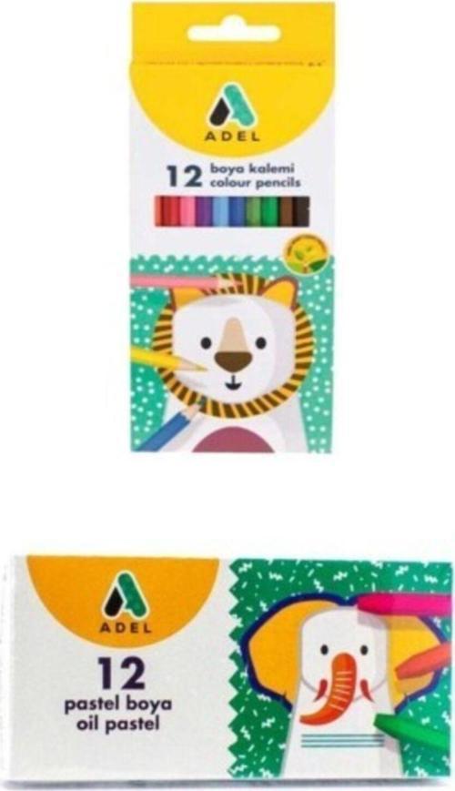 12'li Boya Kalemi + 12'li Pastel Boya
