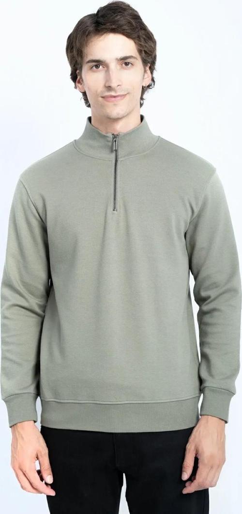 Jsco Dik Yaka Diyagonel Erkek Sweat