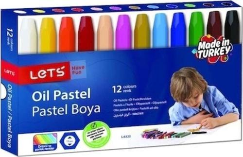 12 Renk Pastel Boya Karton Kutu