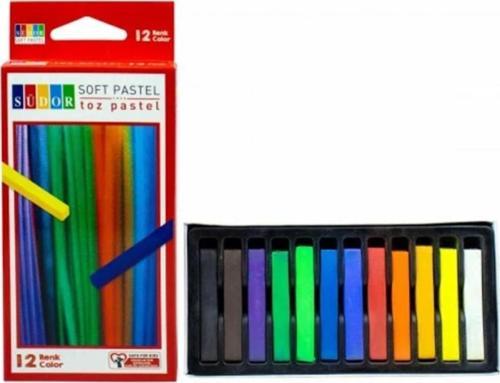 12 Renk Toz Pastel Boya