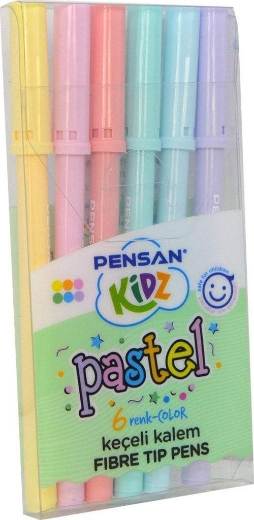 6 Renk Pastel Keçeli Kalem