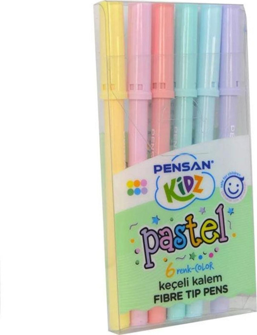 Kidz 6'lı Keçeli Boya Kalemi - Pastel Renk