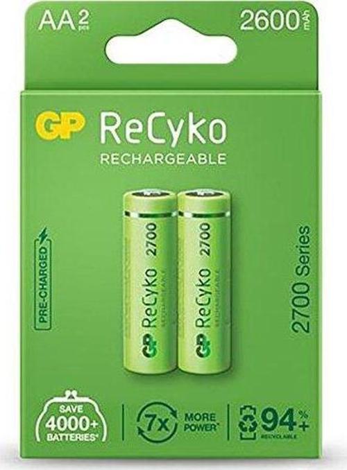 Gp 2600 Mah R6 AA Şarjlı Kalem Pil 2 Li Paket Şarj Edilebilir Pil
