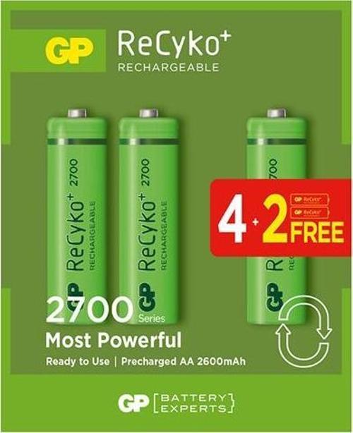 GP 2700 AA KALEM 6 LI ŞARJLI PİL 4+2 PAKET FİYATI
