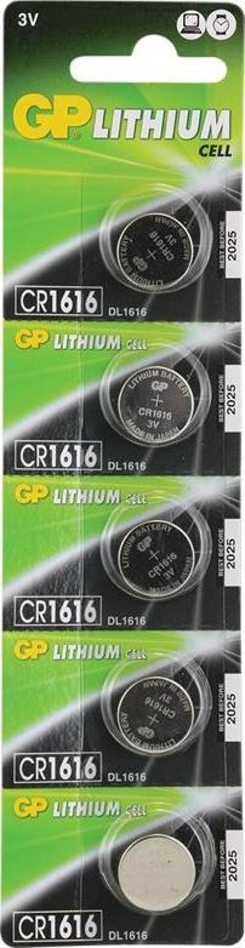 GP CR1616 Lityum 3 Volt Pil 5'li Paket