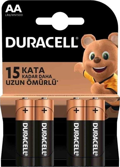 LR6 MN1500 1.5V Alkalin 4'lü AA Kalem Pil