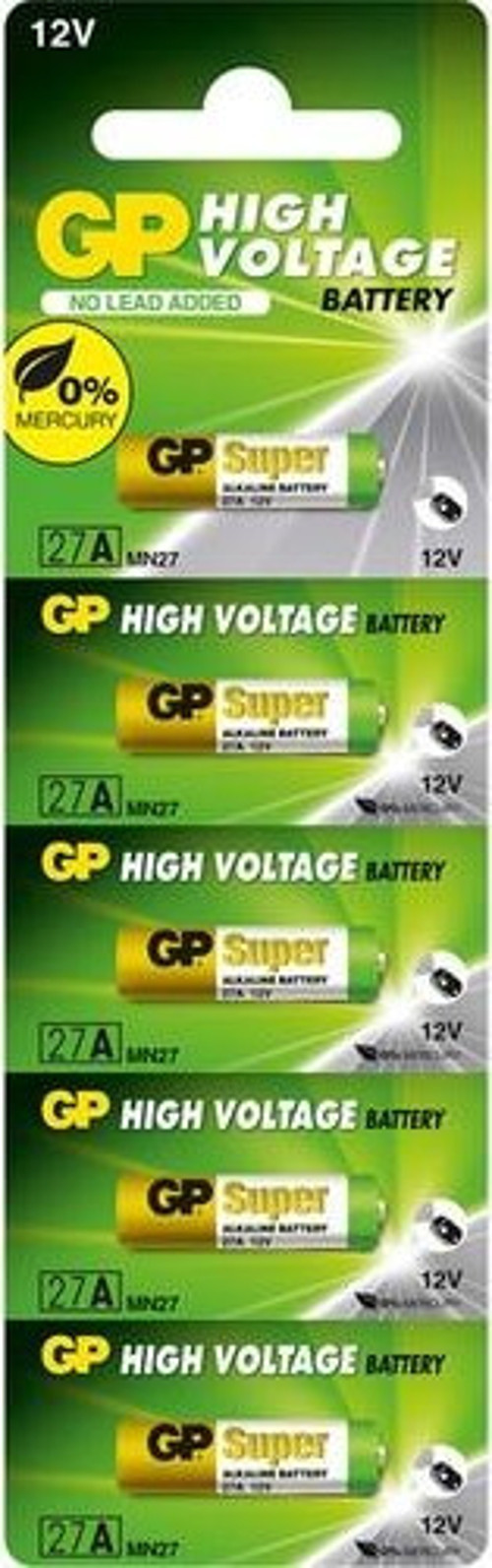 27A 12V İnce Alarm Pili 5'li Paket