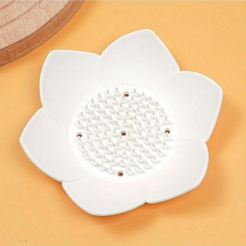 Beyaz Silikon Sabunluk Lotus Silikon Sabunluk