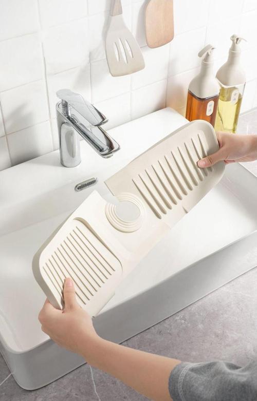 Silikon Musluk Sıçrama Mat Banyo - Mutfak - Zemin Mat Musluk Su Geçirmez Drenaj Mat