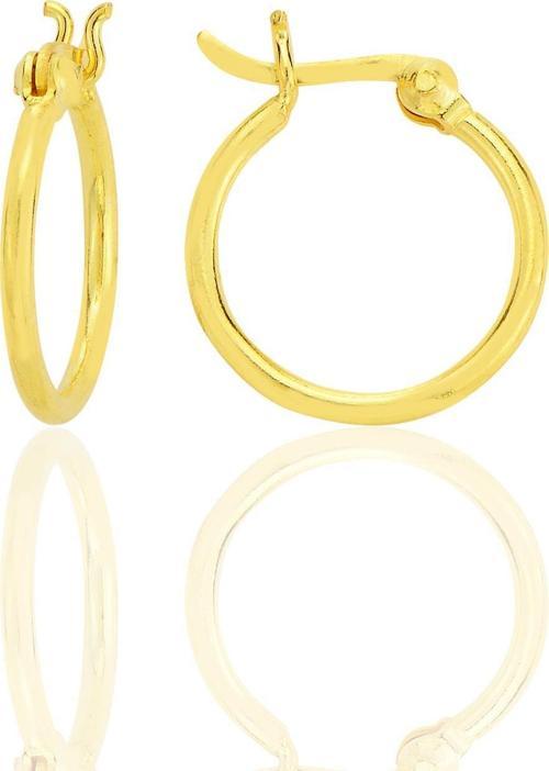 Gümüş altın yaldızlı 16 mm balta kilit şarnel halka küpe [barcode]
