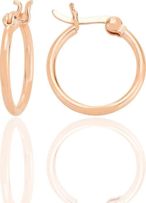 Gümüş rose 16 mm balta kilit şarnel halka küpe [barcode]