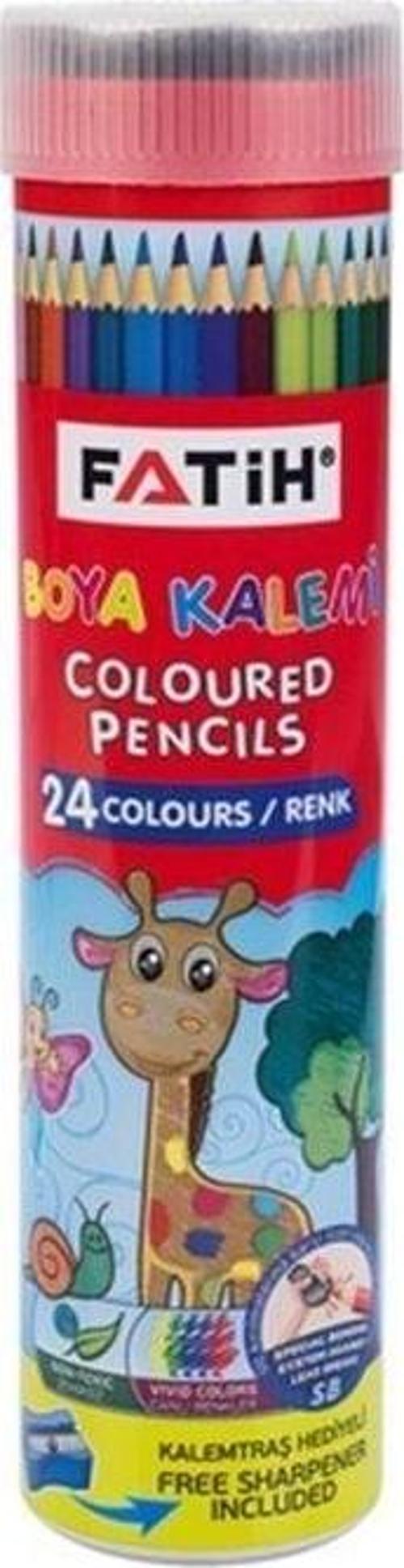 24 Renk Kuru Boya Teneke Kutu